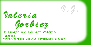 valeria gorbicz business card